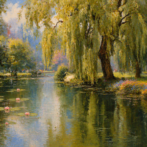 Evan – treurwilg aan het water