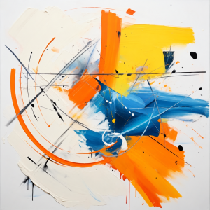 Kees2 – abstract 120×120 cm (incl. lijst)