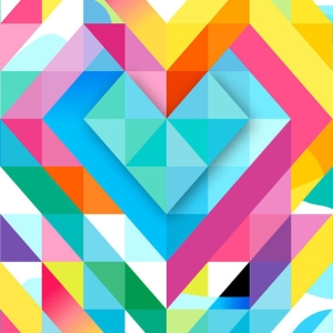 Leoniek – geometrisch kleurrijk (incl. lijst)