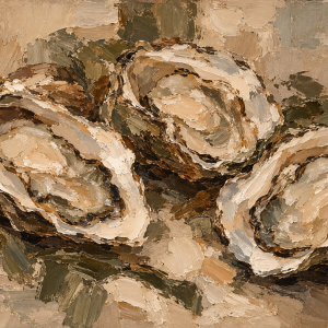 Natasja – drie oesters (incl. lijst)
