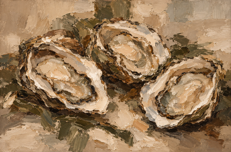 Natasja – drie oesters (incl. lijst)
