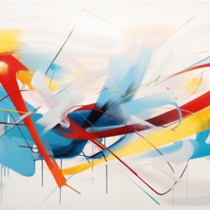 Kees1 – abstract 180×100 cm (incl. lijst)